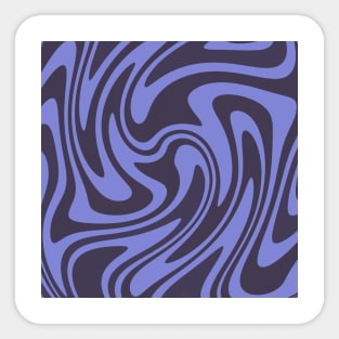 Midnight Purple Abstract Retro 70s Sticker